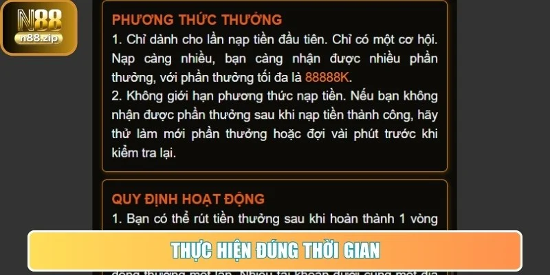 Thực hiện đúng thời gian